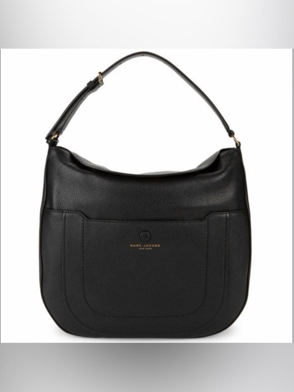 Marc Jacobs Empire City Hobo Black Pebbled Leather Shoulder Bag Crossbody
